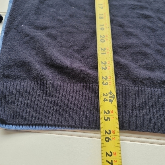 U.S. Polo Assn Navy Blue Men's Striped  Pullover crew Neck Sweater Size L - Picture 2 of 8